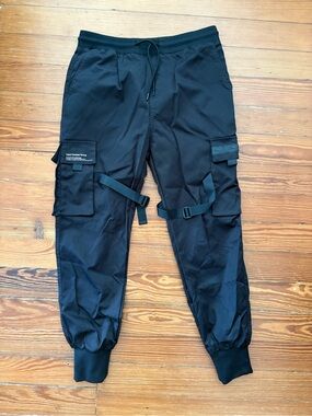 Aelfric Men's Black Tactical Cargo Jogger Pants